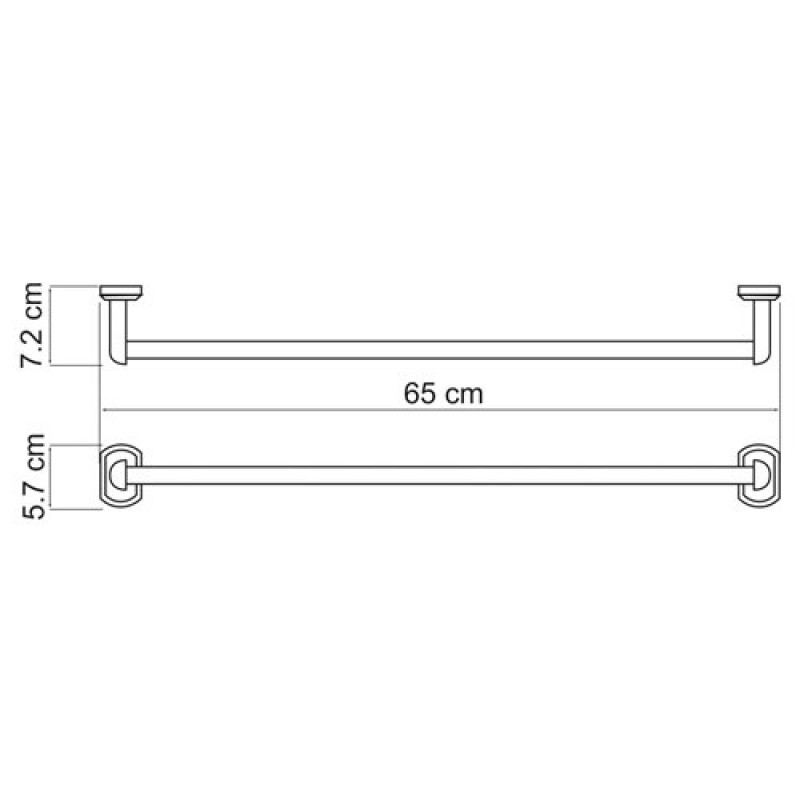 Полотенцедержатель WasserKRAFT Oder, 65 см, хром, K-3030