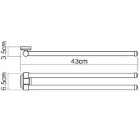 Полотенцедержатель WasserKRAFT Oder, 45 см, хром, K-3031
