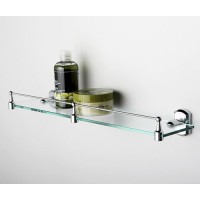Полка стеклянная WasserKRAFT Oder, с бортиком, K-3044, хром
