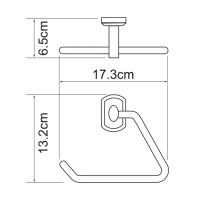 Полотенцедержатель WasserKRAFT Oder, треугольник, 15 см, хром, K-3061