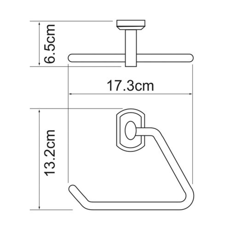 Полотенцедержатель WasserKRAFT Oder, треугольник, 15 см, хром, K-3061