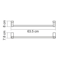 Полотенцедержатель WasserKRAFT Abens K-3230, 63.5 см, черный