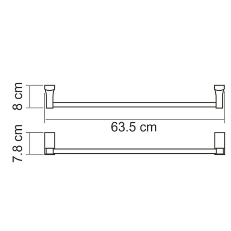 Полотенцедержатель WasserKRAFT Abens K-3230, 63.5 см, черный
