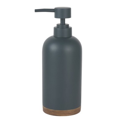 Дозатор для жидкого мыла WasserKRAFT Lopau, темно-серый/дерево, K-3399