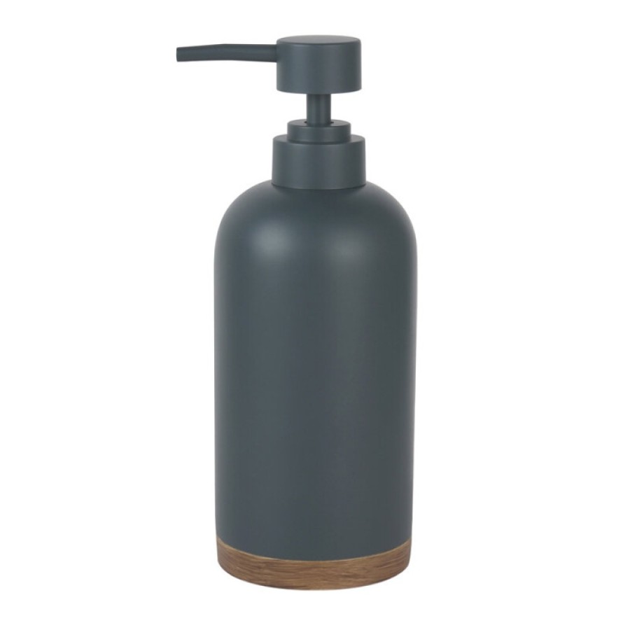 Дозатор для жидкого мыла WasserKRAFT Lopau, темно-серый/дерево, K-3399