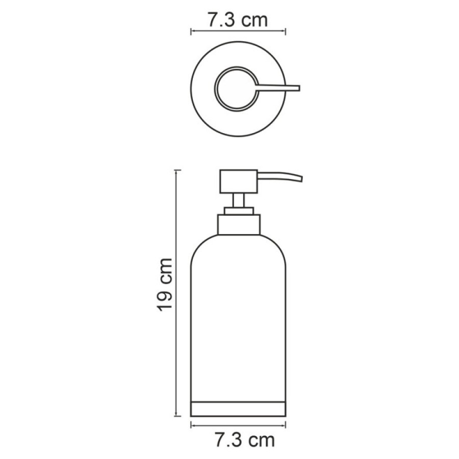 Дозатор для жидкого мыла WasserKRAFT Lopau, темно-серый/дерево, K-3399