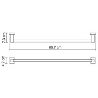 Полотенцедержатель одинарный WasserKRAFT Dill, хром, 65 см, K-3930