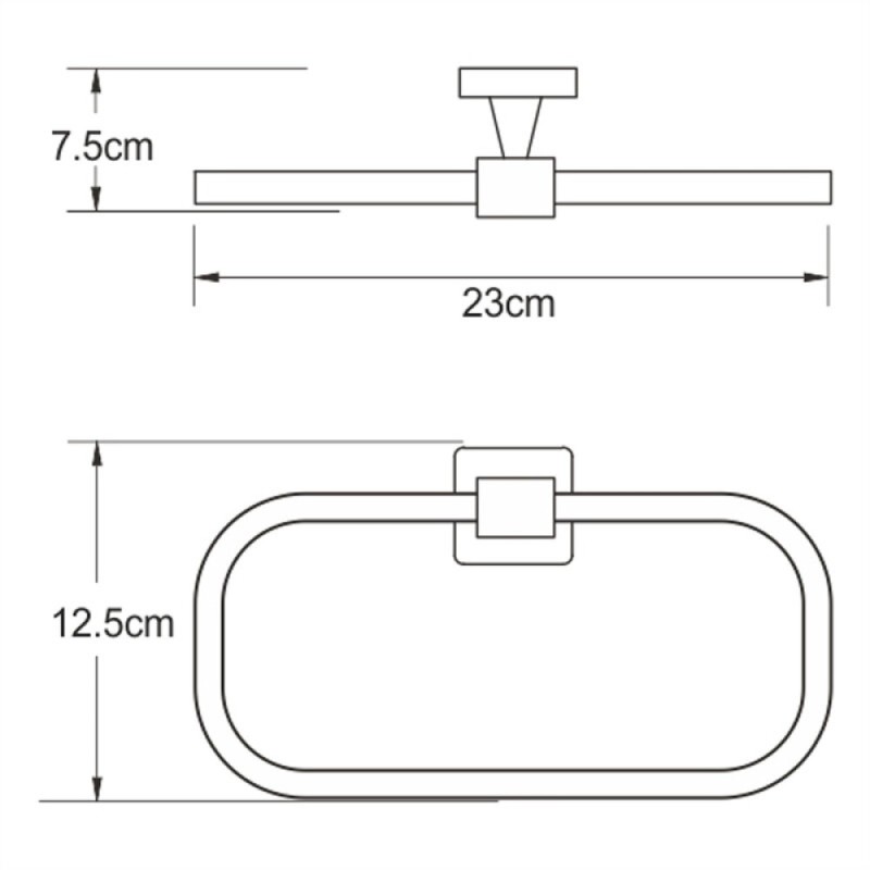 Полотенцедержатель WasserKRAFT Dill, 23 см, хром, K-3960