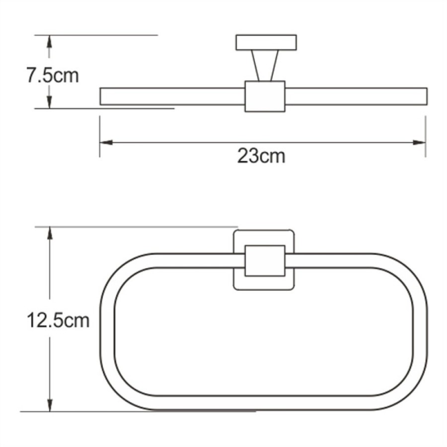 Полотенцедержатель WasserKRAFT Dill, 23 см, хром, K-3960