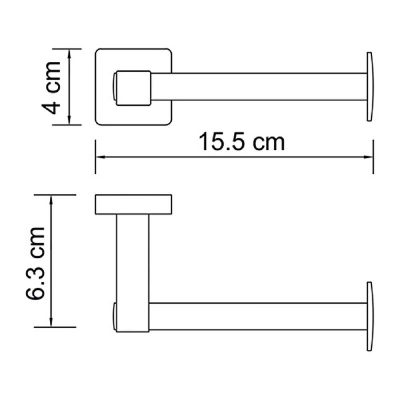 Держатель туалетной бумаги WasserKRAFT Dill, хром, K-3996