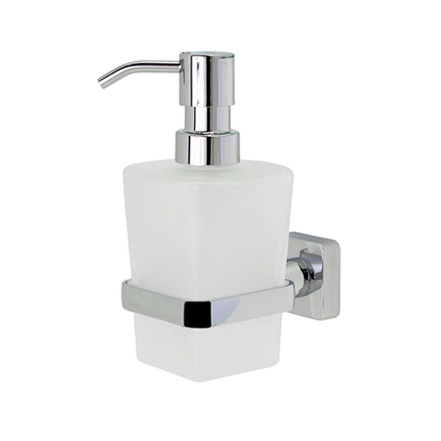 Дозатор для жидкого мыла с держателем WasserKRAFT Dill, K-3999, хром/белый