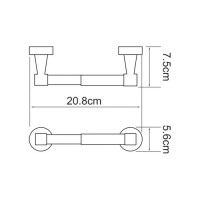 Держатель для туалетной бумаги WasserKRAFT Isen, K-4022, хром