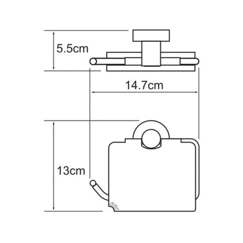 Держатель для туалетной бумаги WasserKRAFT Isen, с крышкой, K-4025, хром