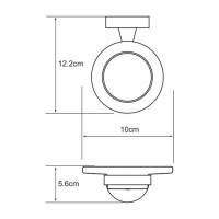 Мыльница с держателем WasserKRAFT Isen, K-4029, хром