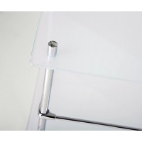 Полка тройная с бортиком WasserKRAFT Серия К, напольная, стеклянная, K-4033, хром
