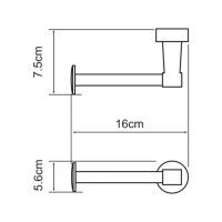 Держатель для туалетной бумаги WasserKRAFT Isen, K-4096, хром