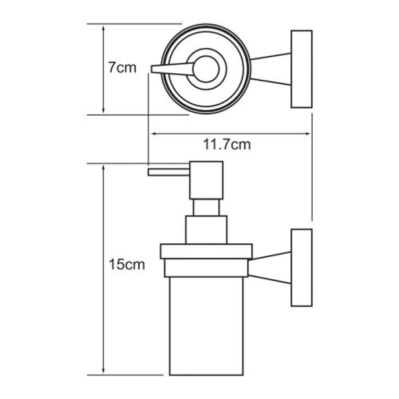 Дозатор с держателем WasserKRAFT Isen, K-4099, хром