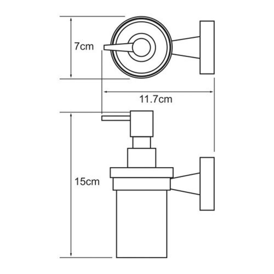 Дозатор с держателем WasserKRAFT Isen, K-4099, хром