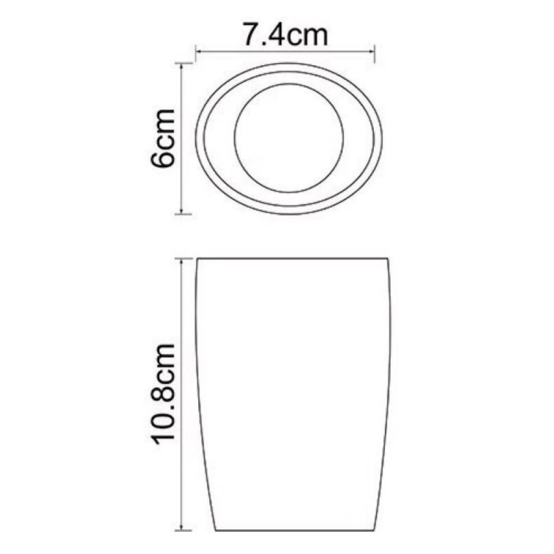 Стакан для зубных щеток WasserKraft Dinkel, K-4628, белый