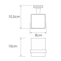 Стакан для щеток WasserKRAFT Mosel K-46628, держатель хром