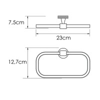 Полотенцедержатель WasserKRAFT Mosel K-46660, 23 см, хром