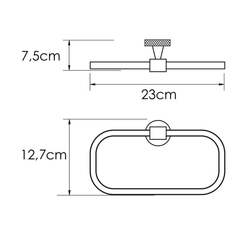 Полотенцедержатель WasserKRAFT Mosel K-46660, 23 см, хром
