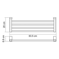 Полка для полотенец WasserKRAFT Leine, K-5011, хром