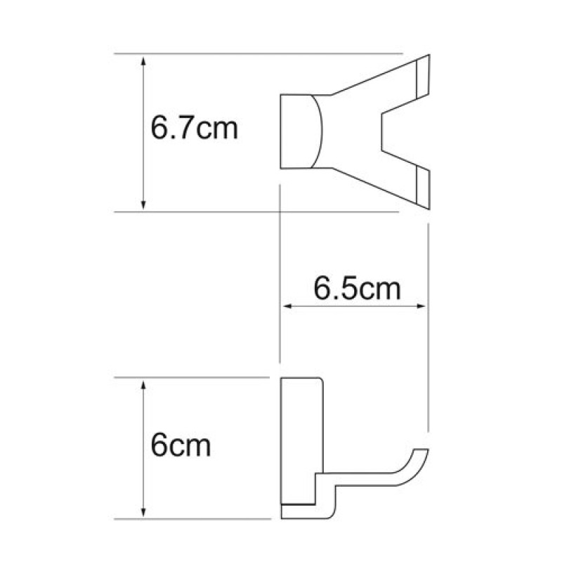 Крючок WasserKRAFT Leine, двойной, K-5023D, хром