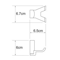 Крючок двойной WasserKRAFT Leine, K-5023DW, белый/хром