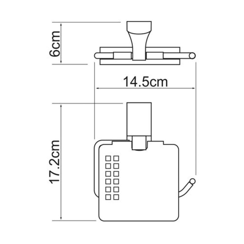 Держатель для туалетной бумаги WasserKRAFT Leine, с крышкой, K-5025, хром