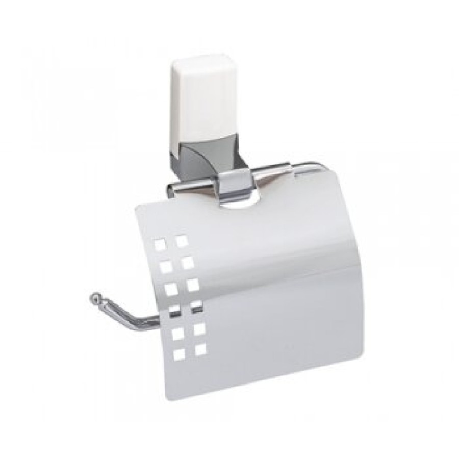 Держатель для туалетной бумаги WasserKRAFT Leine, с крышкой, K-5025W, хром