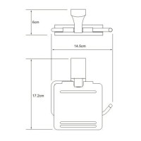 Держатель для туалетной бумаги WasserKRAFT Leine, с крышкой, K-5025W, хром