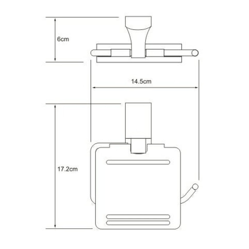 Держатель для туалетной бумаги WasserKRAFT Leine, с крышкой, K-5025W, хром
