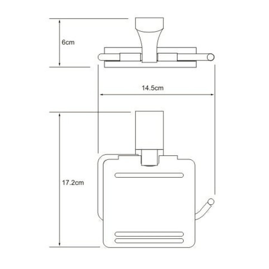 Держатель для туалетной бумаги WasserKRAFT Leine, с крышкой, K-5025W, хром