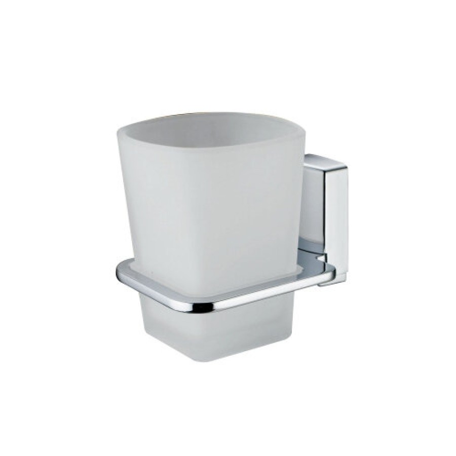 Стакан с держателем WasserKRAFT Leine, K-5028, хром