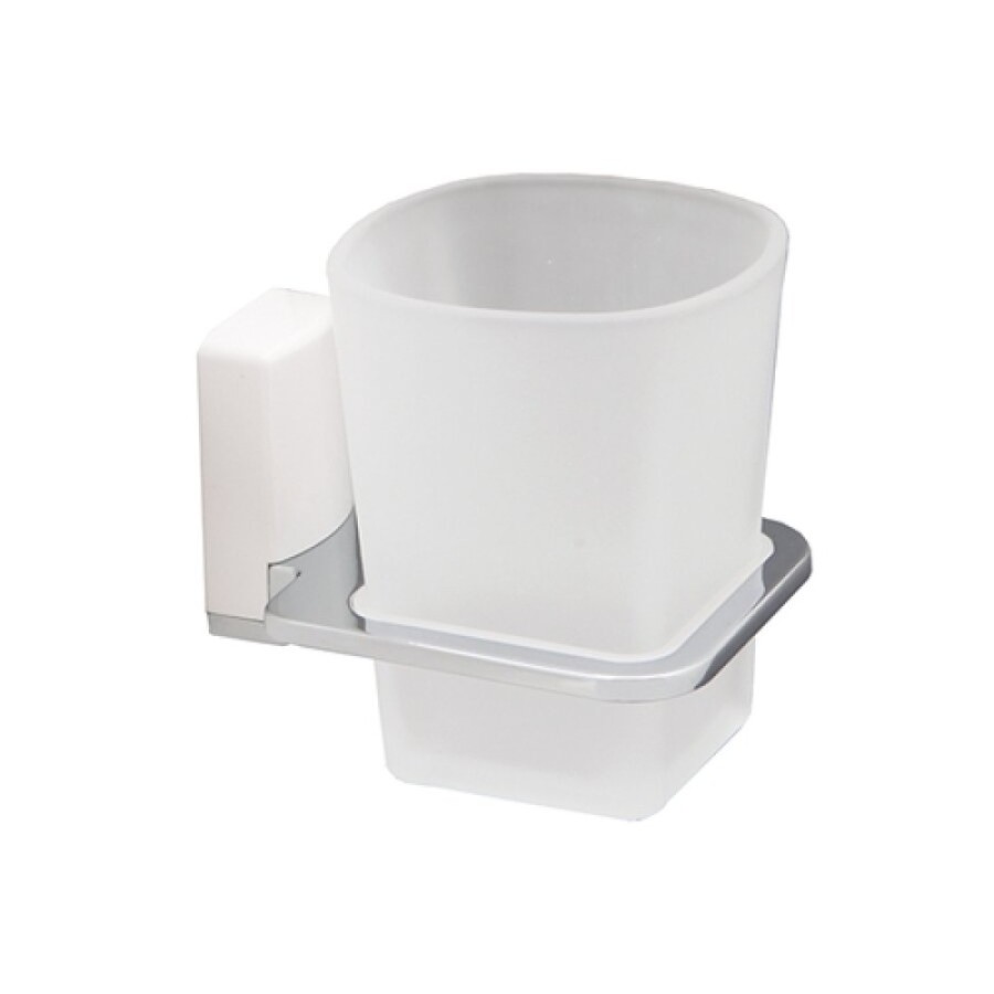 Стакан с держателем WasserKRAFT Leine, K-5028W, белый/хром