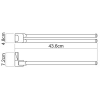 Полотенцедержатель WasserKRAFT Leine, 45 см, хром, K-5031