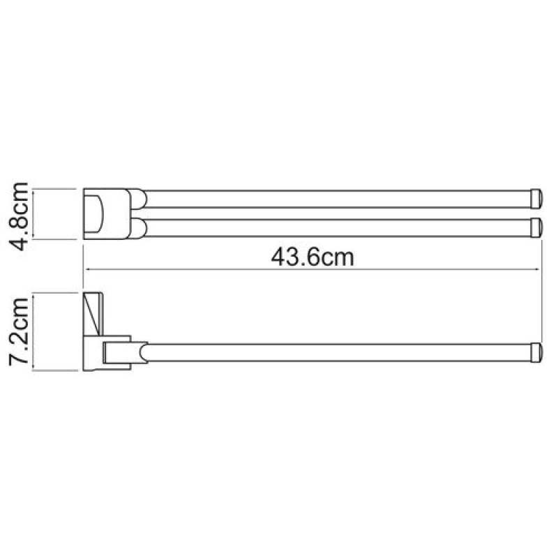Полотенцедержатель WasserKRAFT Leine, 45 см, хром, K-5031