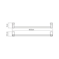 Полотенцедержатель WasserKRAFT Leine, 48.5 см, хром, K-5050
