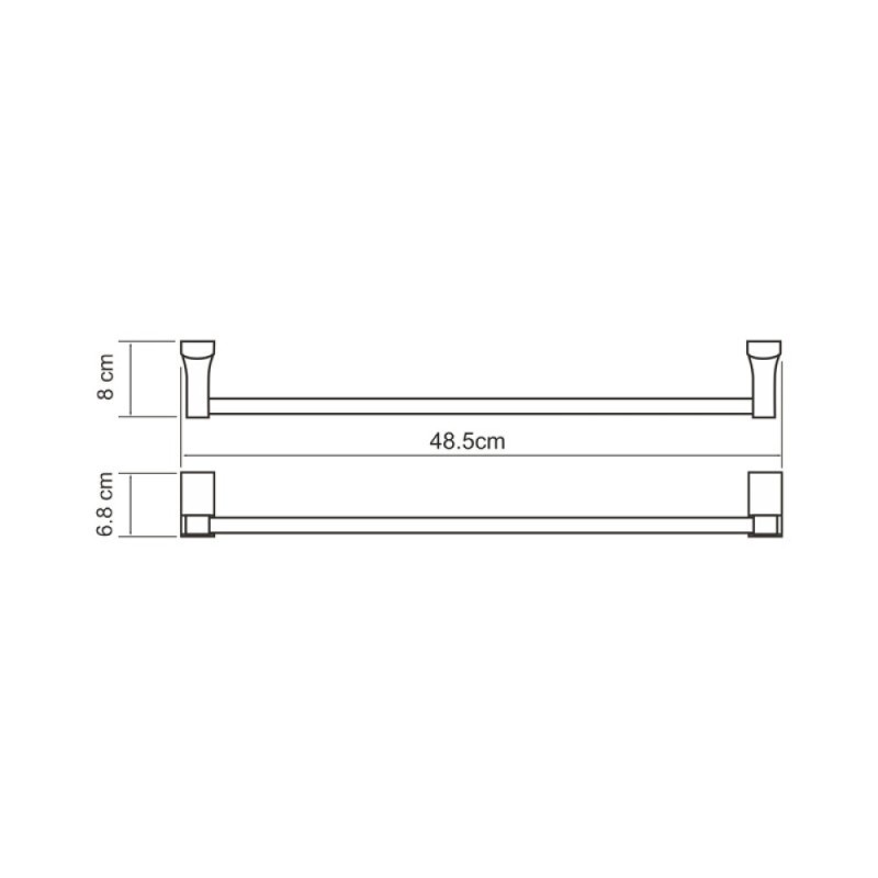 Полотенцедержатель WasserKRAFT Leine, 48.5 см, хром, K-5050