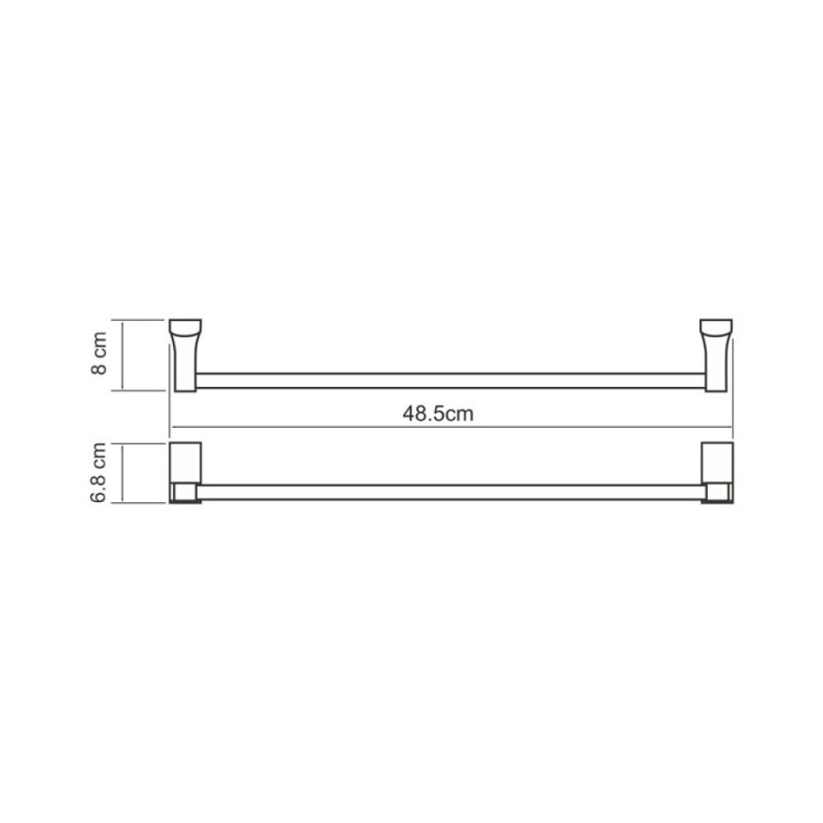 Полотенцедержатель WasserKRAFT Leine, 48.5 см, хром, K-5050