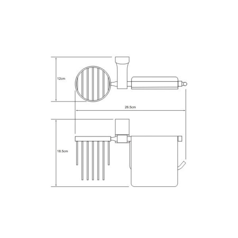 Держатель для туалетной бумаги и освежителя воздуха WasserKRAFT Leine, K-5059W, белый/хром