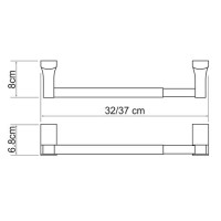 Полотенцедержатель WasserKRAFT Leine, 30 см, K-5091, хром