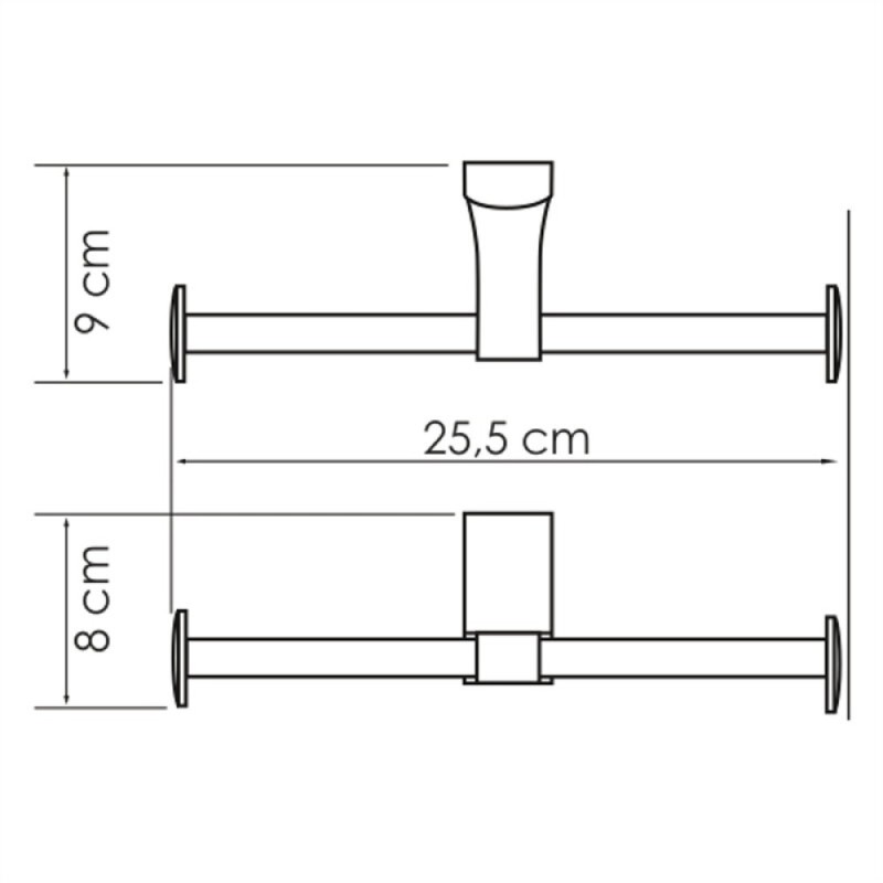 Держатель для туалетной бумаги WasserKRAFT Leine, двойной, 25 см, хром, K-5096D