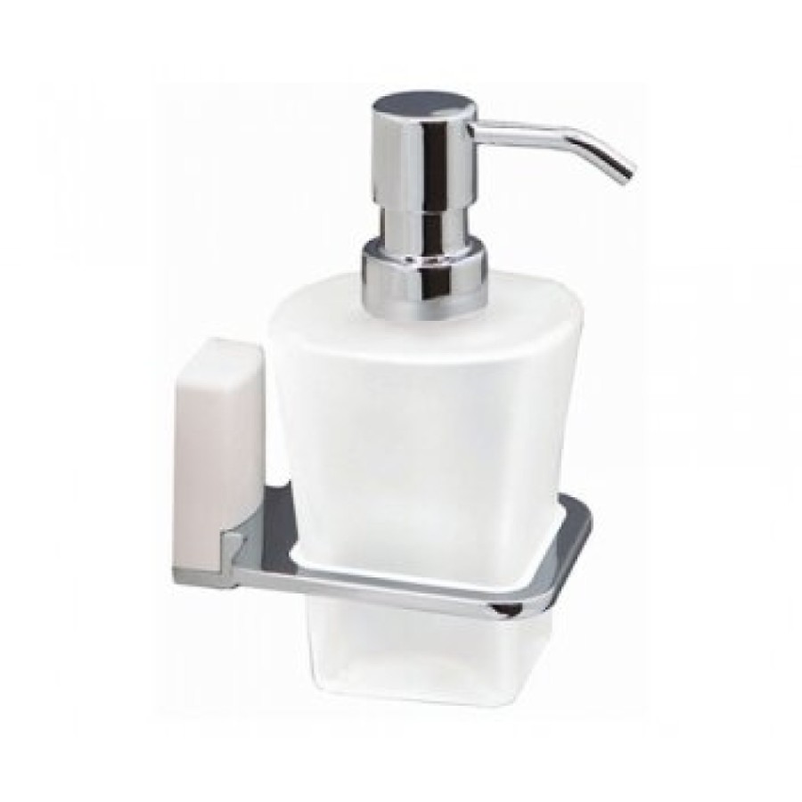 Дозатор с держателем WasserKRAFT Leine, 300 мл, белый/хром, K-5099W