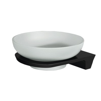 Мыльница с держателем WasserKRAFT Glan K-5129, PVD - покрытие, цвет черный