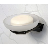 Мыльница с держателем WasserKRAFT Glan K-5129, PVD - покрытие, цвет черный