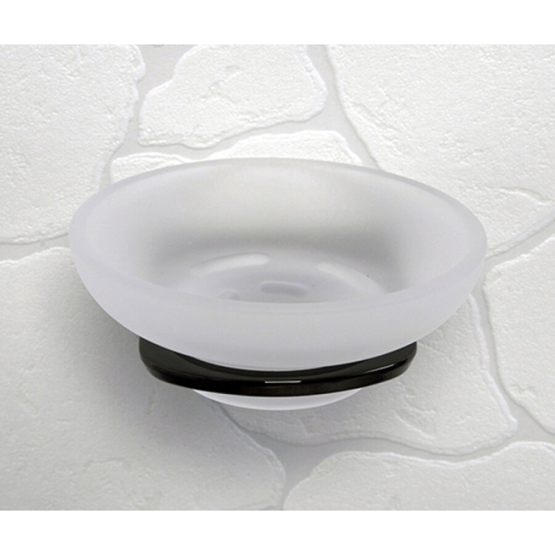 Мыльница с держателем WasserKRAFT Glan K-5129, PVD - покрытие, цвет черный