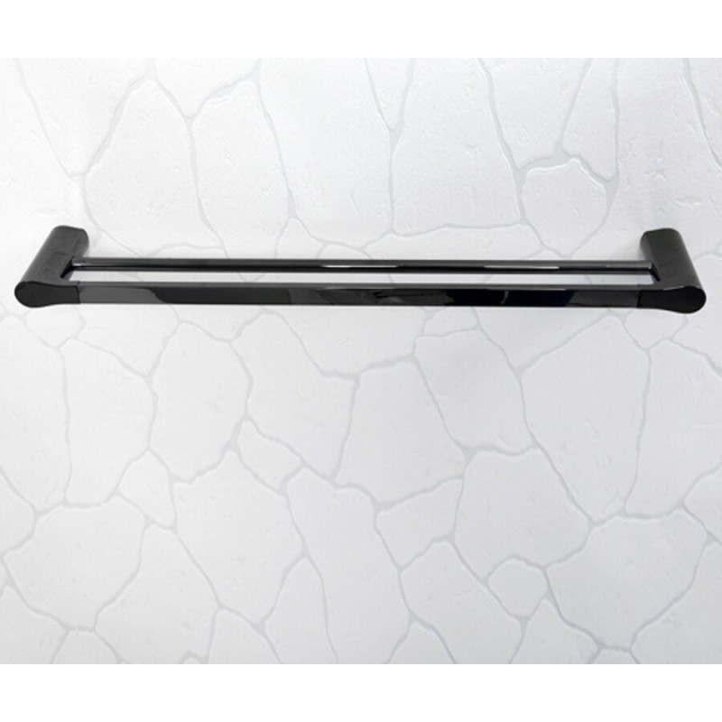 Полотенцедержатель двойной WasserKRAFT Glan K-5140, 64 см, PVD-покрытие, цвет черный