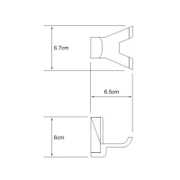 Крючок WasserKRAFT Exter, двойной, K-5223D, бронза